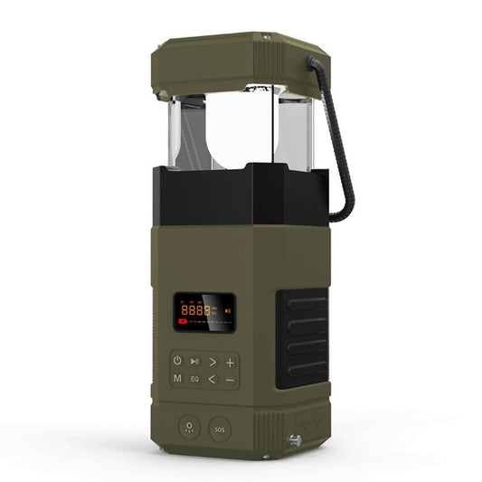Hand-Crank Solar Camping Lantern + Bluetooth Speaker & Radio