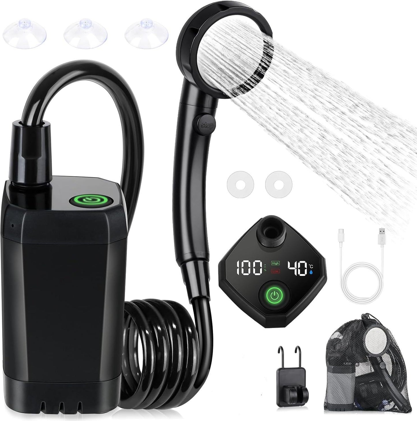 Rechargeable Portable Camping Shower – Outdoor Travel & Beach Rinse