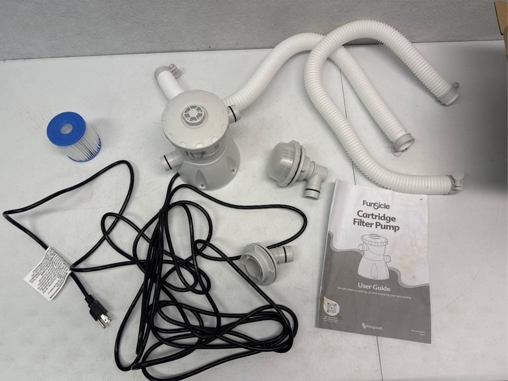 Electric Pool Filter Pump, 330 Gal System