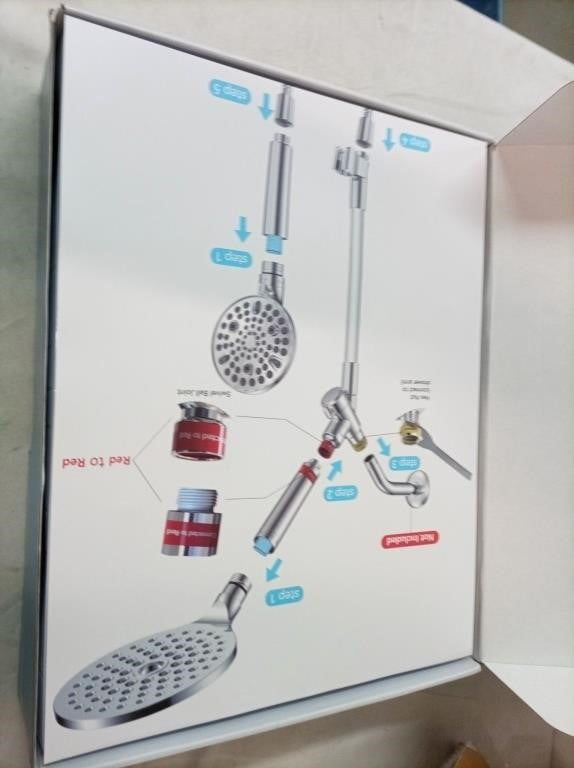 MakeFit Dual Filtered Rain Shower Head Combo