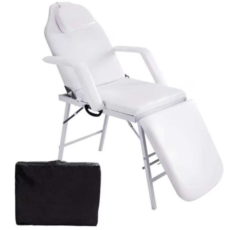 73" Portable Adjustable Reclining Spa / Massage / Facial Chair – White