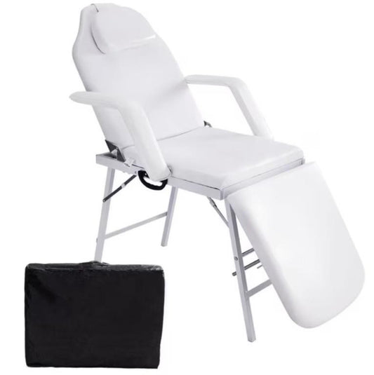 73" Portable Adjustable Reclining Spa / Massage / Facial Chair – White