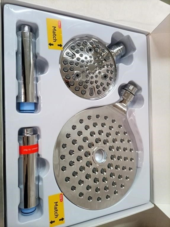 MakeFit Dual Filtered Rain Shower Head Combo