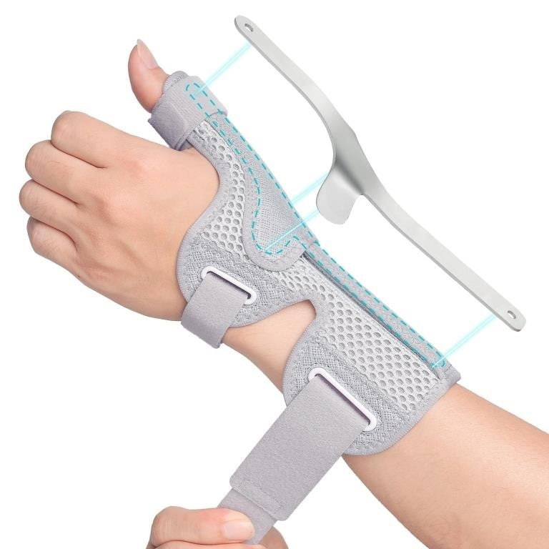 Adjustable Thumb & Wrist Support Brace with Metal Splint – Breathable