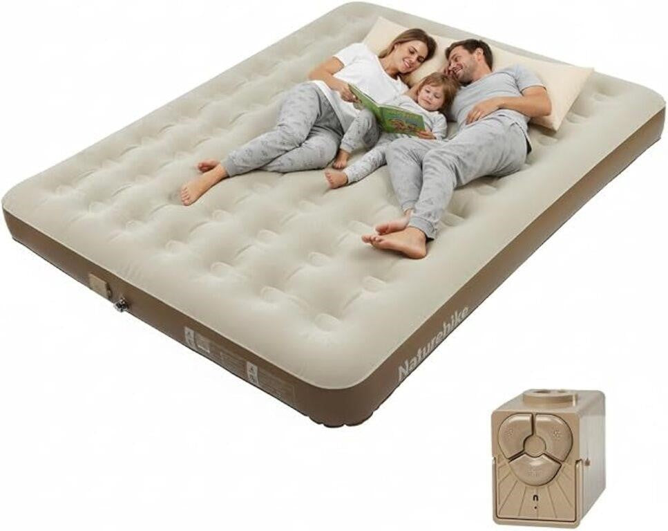 California King Air Mattress with Built-In Electric Pump – Carry Bag Included