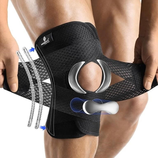 NEENCA Knee Brace with Side Stabilizers, Gel Pads & Adjustable Straps
