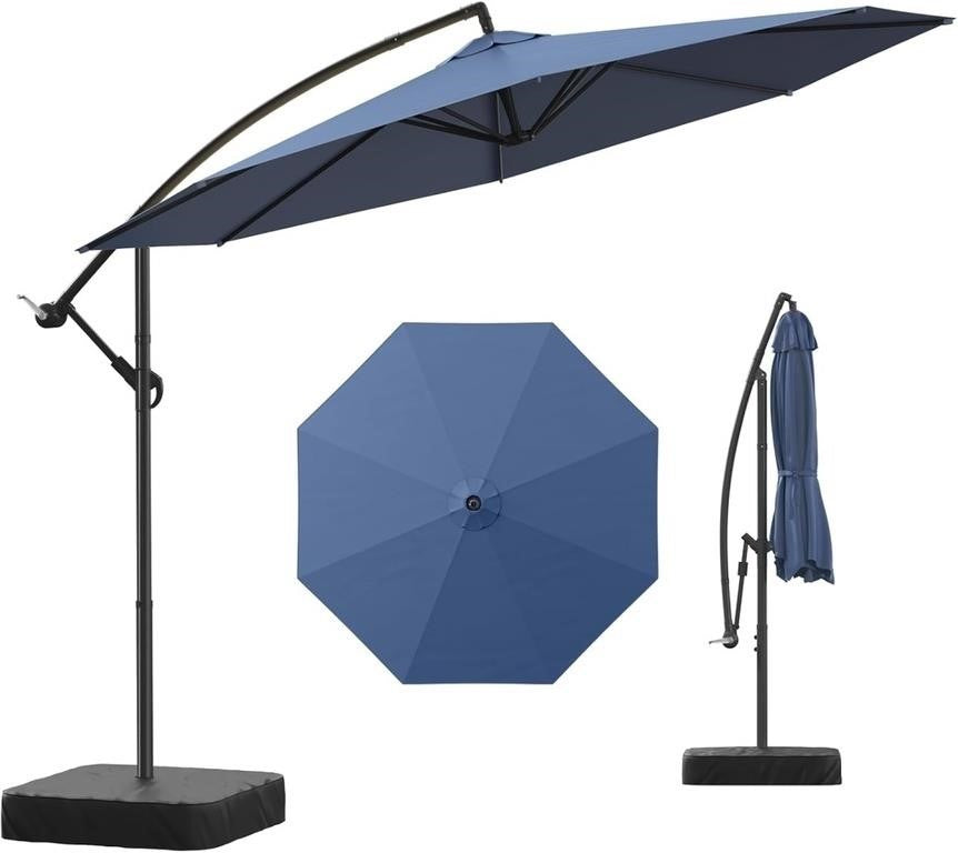 Cantilever Offset Patio Umbrella – Navy Blue