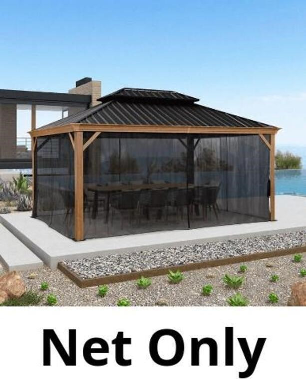Purple Leaf Mosquito Net For Gazebo 10x10