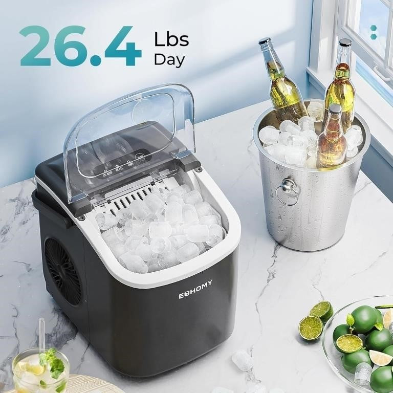 portable countertop ice maker with carrying handle
